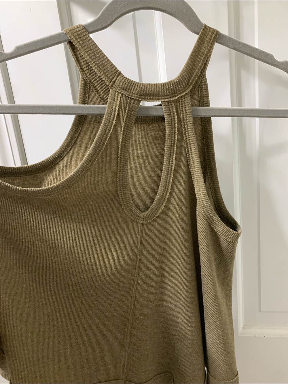 Free People Olive Ribbed Knit Tank - Picture 2 of 3